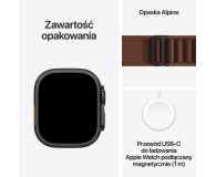 Apple Watch Ultra 4/Czarny Tytan/Burgundowa Opaska Alpine S - 1594117 - zdjęcie 7